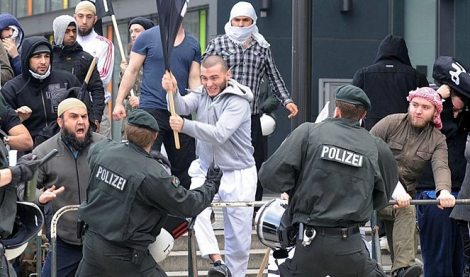 Muslims rioting in Germany