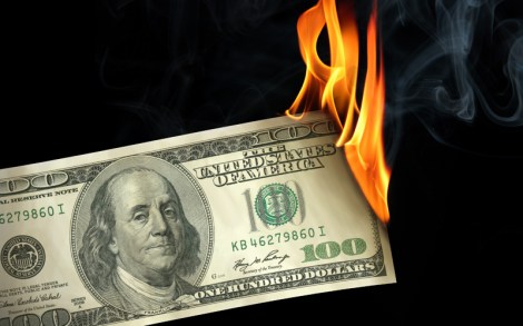 dollar burning